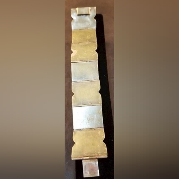 Sterling Silver Vintage Heavy 40's Mexico Aztec Faces Signed Link Bracelet - Picture 4 of 15